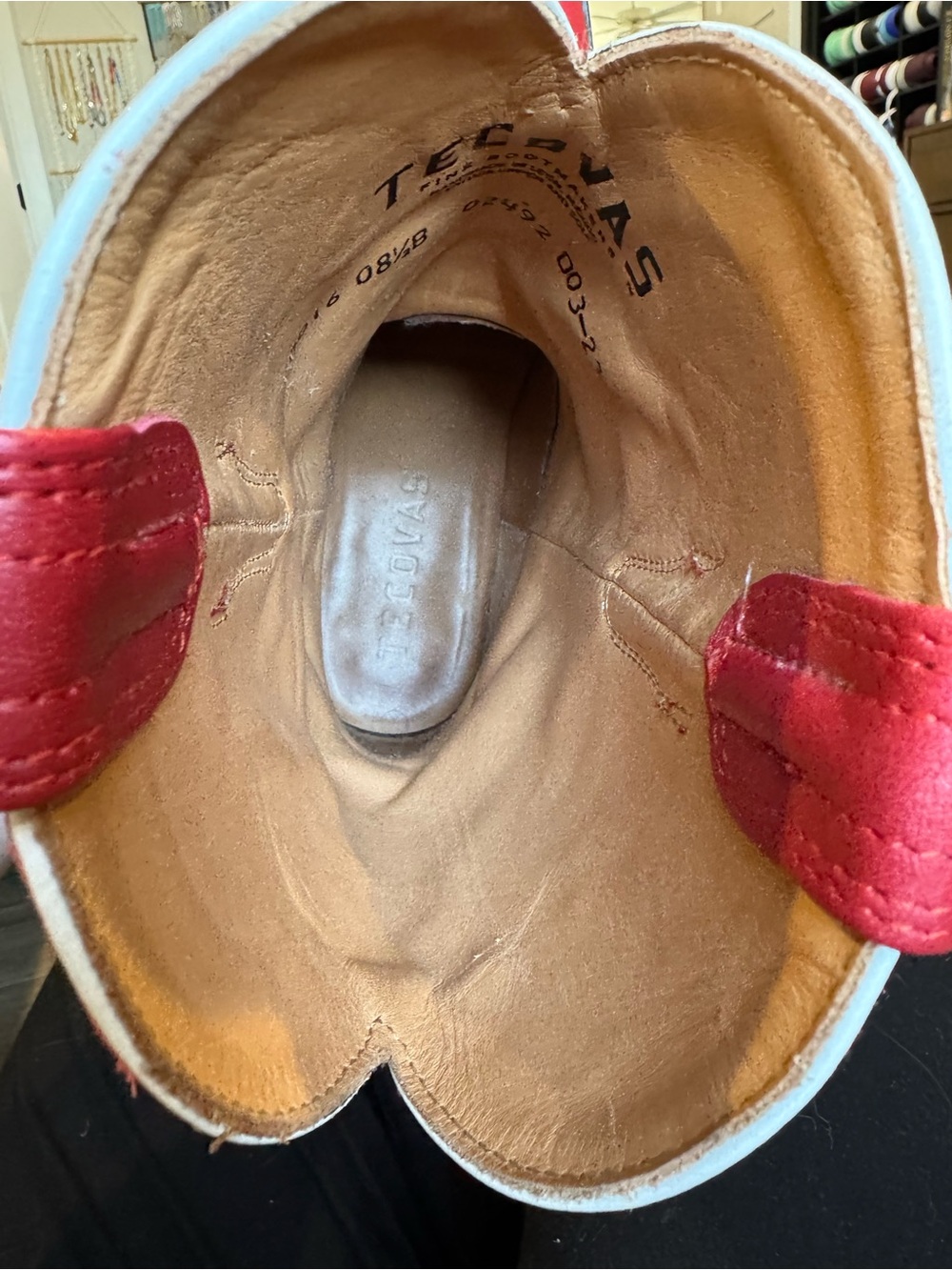 Tecovas Red Western Cowboy Boots - Picture 10 of 12
